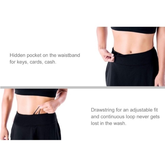 Yogipace Women's UV Protection 17" Long Tennis Running Golf Active Skort, Small - Picture 4 of 15